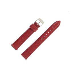 Bracelet de Montre 16mm Rouge en Cuir de Buffle Fabrication Artisanale