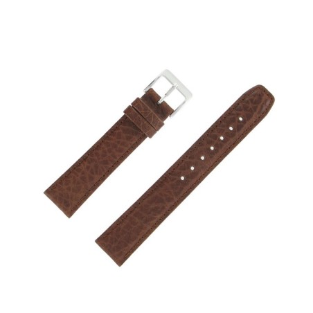 Bracelet de Montre 18mm en Cuir Marron de Buffle Fabrication Artisanale Européenne