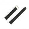 Bracelet de montre 18mm Noir Extra Long en Cuir de Buffle Fabrication Artisanale