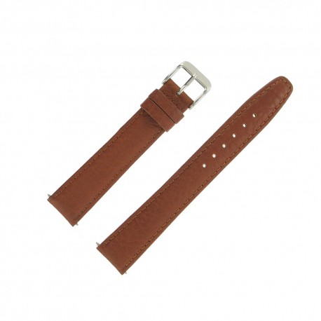 Bracelet de montre 18mm Marron Clair Extra Long en Cuir de Buffle Fabrication Artisanale