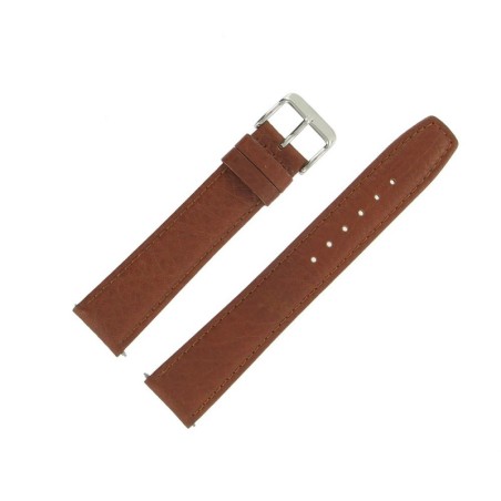 Bracelet de montre 20mm Marron Clair Extra Long en Cuir de Buffle Fabrication Artisanale