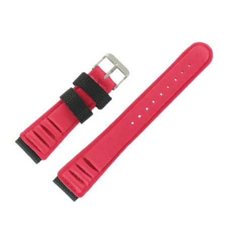 Bracelet de montre 20mm Rouge en Nylon touché Velours