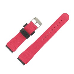 Bracelet de montre 20mm Rouge en Nylon touché Velours