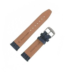 Bracelet montre bleu 20mm Double Jonc Requin véritable