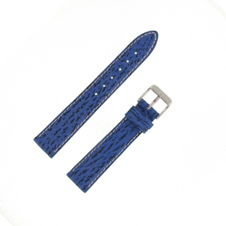Bracelet Montre 18mm Bleu Azur en Requin Véritable