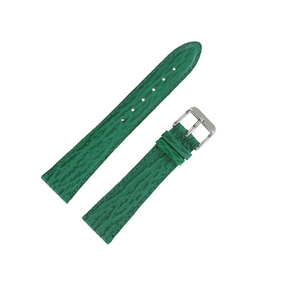 Bracelet Montre 20mm Vert Sapin en Requin Véritable
