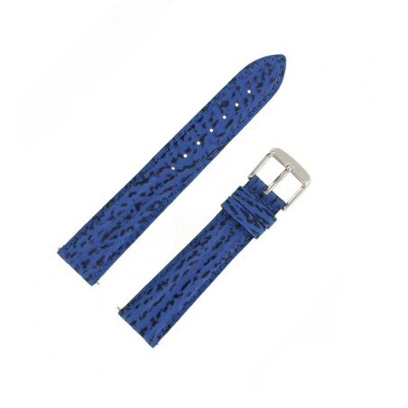 Bracelet Montre 18mm Bleu Azur Sport Double Joncs Requin Véritable
