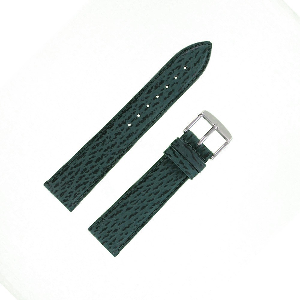 Bracelet Montre 20mm Vert Sport Double Joncs Requin Véritable