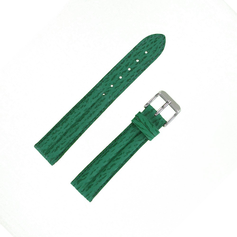 Bracelet Montre 18mm Vert Sapin Sport Double Joncs Requin Véritable