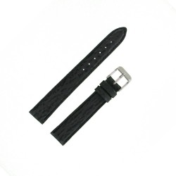 Bracelet Montre 16mm Noir en Requin Véritable Doublé Requin Véritable