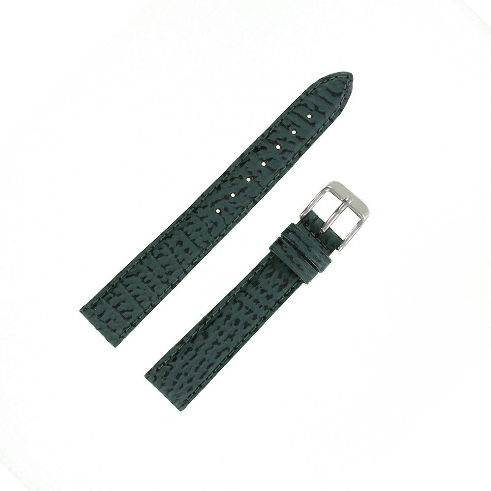Bracelet Montre 16mm Vert en Requin Véritable Doublé Requin Véritable