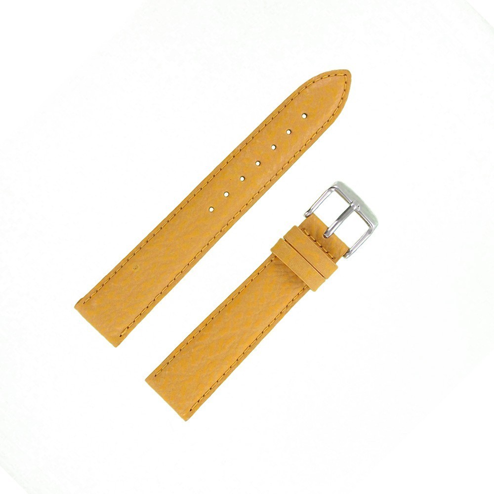 Bracelet Montre 18mm Jaune en Requin Véritable Doublé Requin Véritable