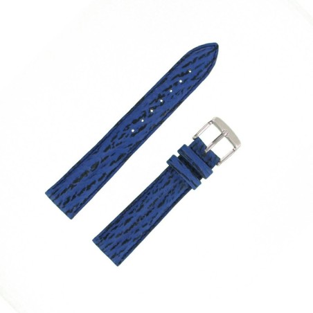 Bracelet Montre 18mm Bleu Azur en Requin Véritable Doublé Requin Véritable