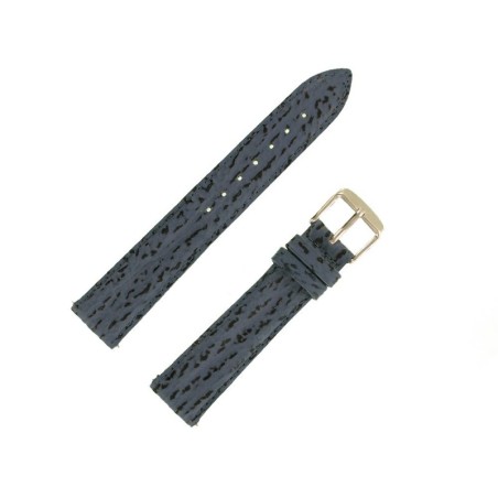 Bracelet Montre 18mm Bleu Sport Requin Véritable Doublé Requin Véritable