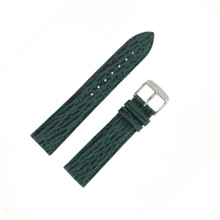 Bracelet de montre en Requin Véritable doublé requin double jonc vert 20mm.