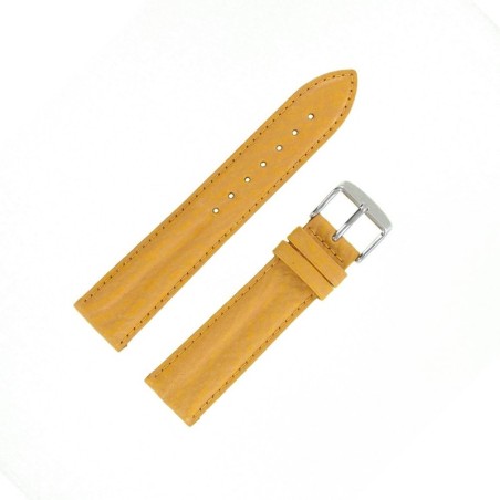 Bracelet de montre en Requin Véritable doublé requin double jonc jaune 20mm.