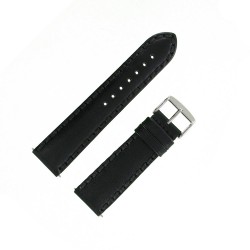 Bracelet Montre Taylord Noir 18mm Cuir Veau Anglais Artisanal