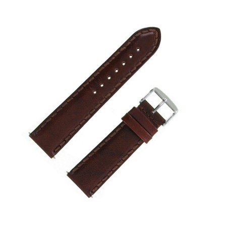 Bracelet de Montre 22mm Marron Doré Cuir Vintage Taylord Fabrication Artisanale