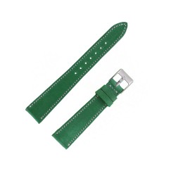 Bracelet de Montre 18mm Vert en Cuir Véritable Fait Main