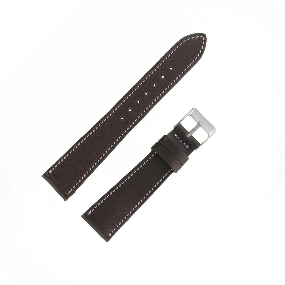 Bracelet de Montre 20mm Marron en Cuir Véritable Fait Main Bracelet de Montre 20mm Marron en Cuir Véritable Fait Main