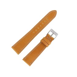 Bracelet de Montre 20mm Jaune en Cuir Véritable Fait Main