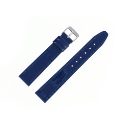 Bracelet Montre 18mm Bleu en Cuir Vernis