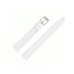 Bracelet Montre 14mm Blanc en Cuir Vernis