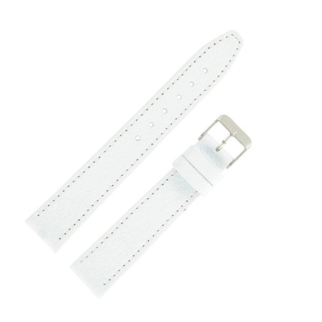 Bracelet montre Sevilla Blanc 18mm en cuir Buffalo Artisanal