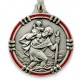 Porte clés médaille de Saint Christophe Décagone Points dorés 1020-07-05. Fabrication Française PC10200705