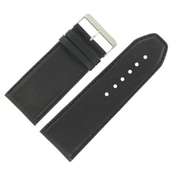 Bracelet de Montre 36mm Noir en Cuir Véritable de Fabrication Artisanale