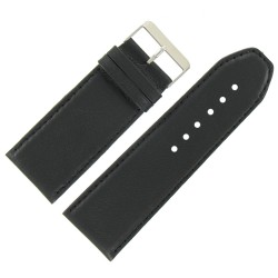 Bracelet de Montre 32mm Noir en Cuir Véritable EcoCuir Fabrication Artisanale