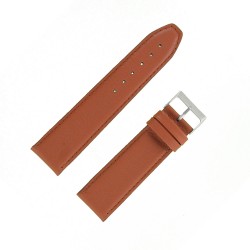 Bracelet de Montre 24mm Marron Clair en Cuir Véritable EcoCuir Fabrication Artisanale