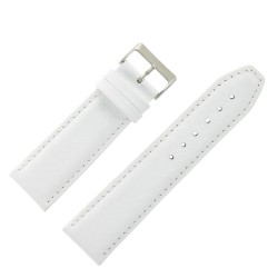Bracelet de Montre 24mm Blanc en Cuir Véritable EcoCuir Fabrication Artisanale