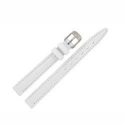Bracelet de Montre 12mm Blanc en Cuir Véritable EcoCuir Fabrication Artisanale