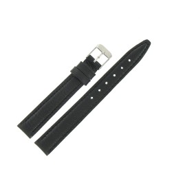 Bracelet de Montre 14mm Noir en Cuir Véritable EcoCuir Fabrication Artisanale