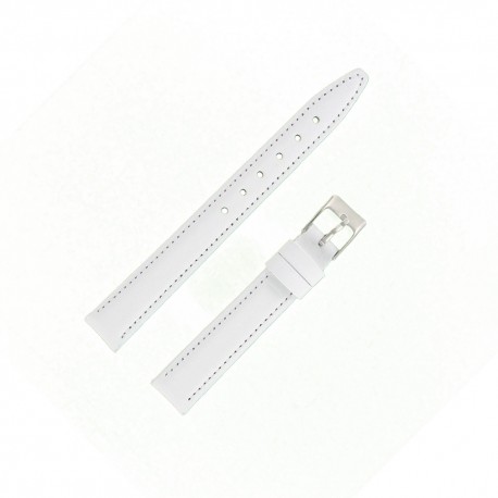 Bracelet de Montre 14mm Blanc en Cuir Véritable EcoCuir Fabrication Artisanale