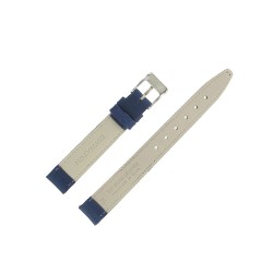 Bracelet de Montre 14mm Bleu en Cuir Véritable EcoCuir Fabrication Artisanale