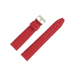 Bracelet de Montre 20mm Rouge en Cuir Véritable Fabrication Artisanale
