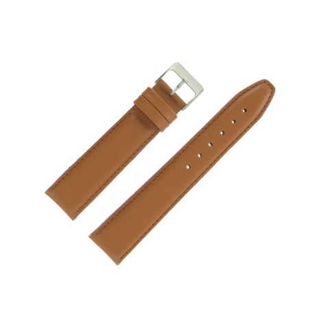 Bracelet de Montre 20mm Marron Clair en Cuir Véritable EcoCuir Fabrication Artisanale