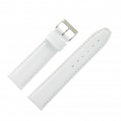 Bracelet de Montre 22mm Blanc en Cuir Véritable EcoCuir Fabrication Artisanale