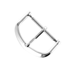 Boucle à Ardillon 22mm en Aluminium Chromé pour Bracelet de Montre
