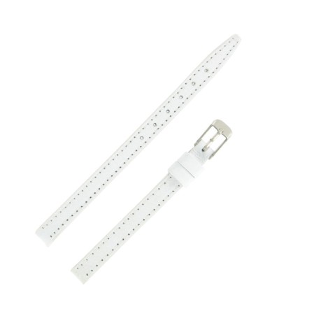Bracelet de Montre 08mm Blanc en Cuir Buffalo Fabrication Artisanale EcoCuir