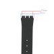 Bracelet de Montre 17mm Adaptable Swatch en Plastique Noir
