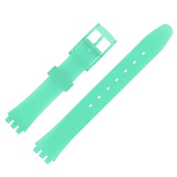 Bracelet de Montre en PVC Adaptable Swatch 14mm Noir