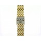 Bracelet de Montre 18mm Perles de Riz en Acier Bicolor Boucle Coulissante