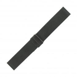 Bracelet de Montre 22mm Noir Maille Milanaise Acier Rowi-Fixoflex®