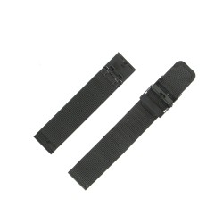 Bracelet de Montre 20mm Noir Maille Milanaise Acier Rowi-Fixoflex®