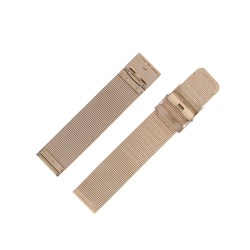 Bracelet de Montre 20mm Rose Gold Maille Milanaise Acier Rowi-Fixoflex®