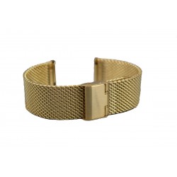 Bracelet de Montre 20mm Mesh Milanais Acier Gold HiTec Inoxydable ROWI FIXOFLEX 