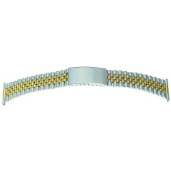 Bracelet de montre 22mm Acier Bicolore Fermoir Déployant Rowi